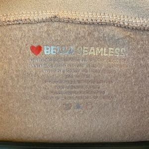 Tan/Pink long sleeve crop top sweater.